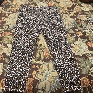 Corduroy leopard pants by J Crew